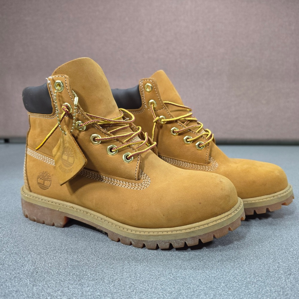 Timberland 6 Inch Premium Waterproof Boot Junior 5.5 Wheat Excellent 12909